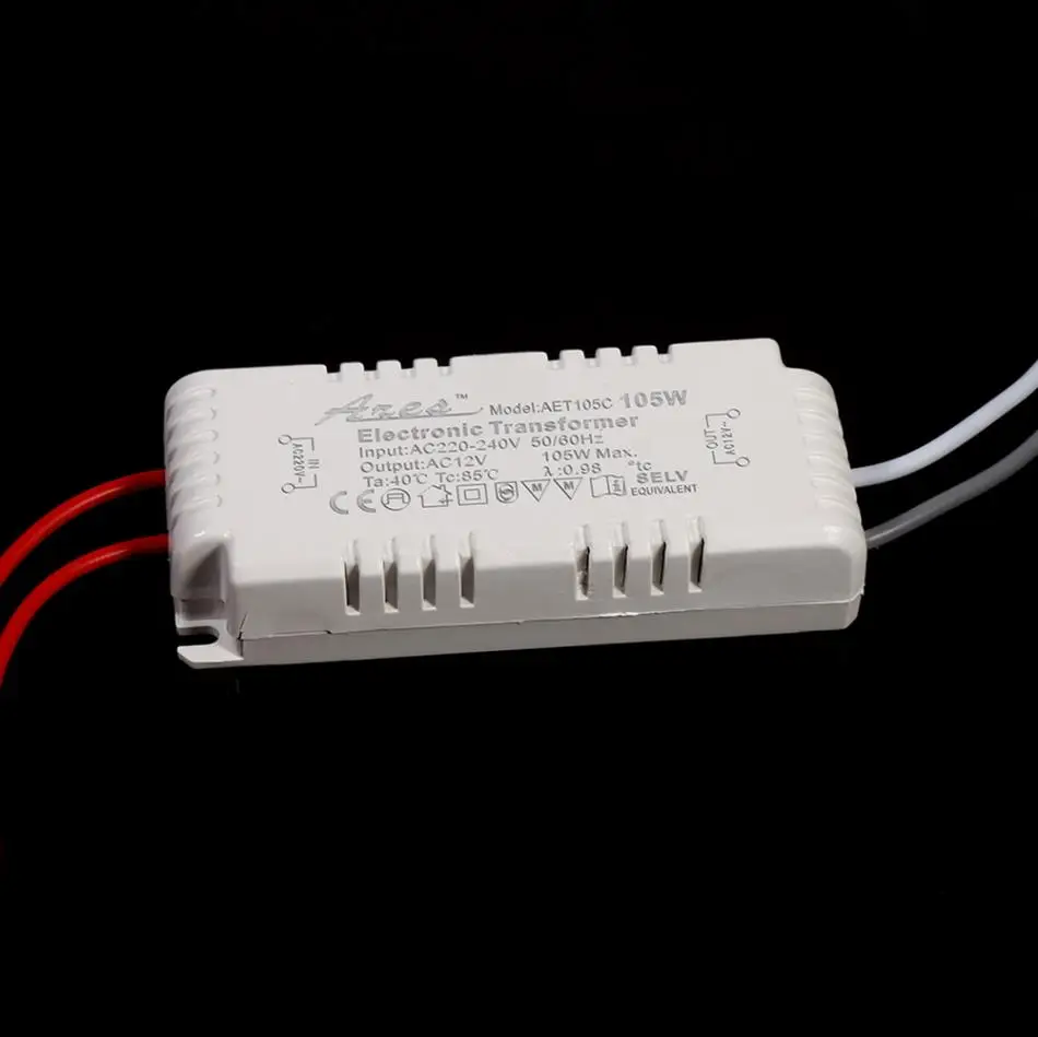 Dimmable 105W AC220V к AC12V электронный трансформатор для G4/G5.3 MR11/MR16 кварцевая лампа