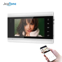 jeatone wireless wifi indoor 7 inch monitor video door phone doorbell intercom system support motion detection unlock remotely