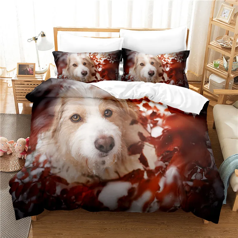 

Lovely Dog Bedding Set Duvet Cover Set 3d Bedding Digital Printing Bed Linen Queen Size Bedding Set Fashion Design