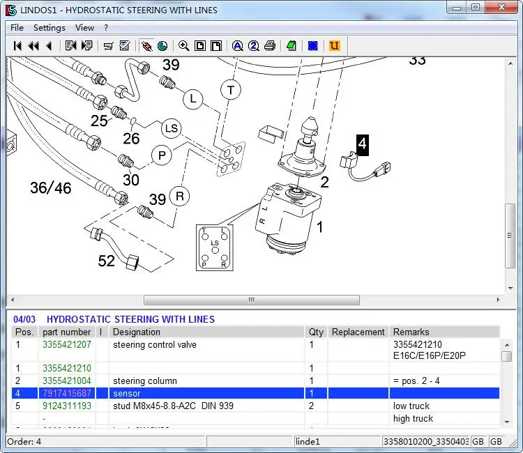 Вилочный погрузчик Linde оригинальная деталь 7917415687 датчик используется на 324 335 336 346