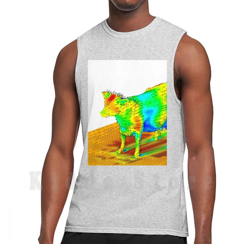 

Майка-жилет без рукавов с рисунком коровы