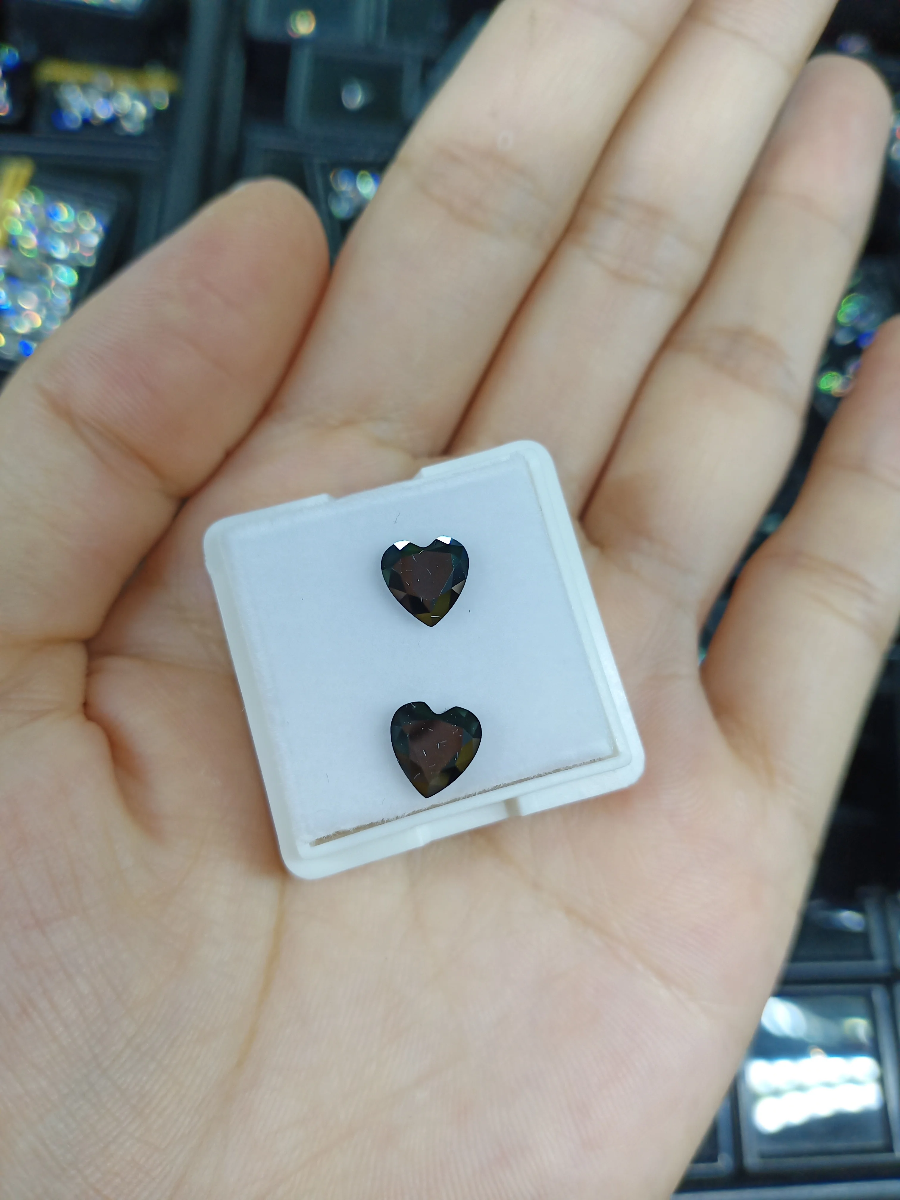 

5.5x5.5 Black EX Heart Cut Hot Sale Professional Moissanite Factory Supplier Pass Moissanite Tester GRA Sell Global Market