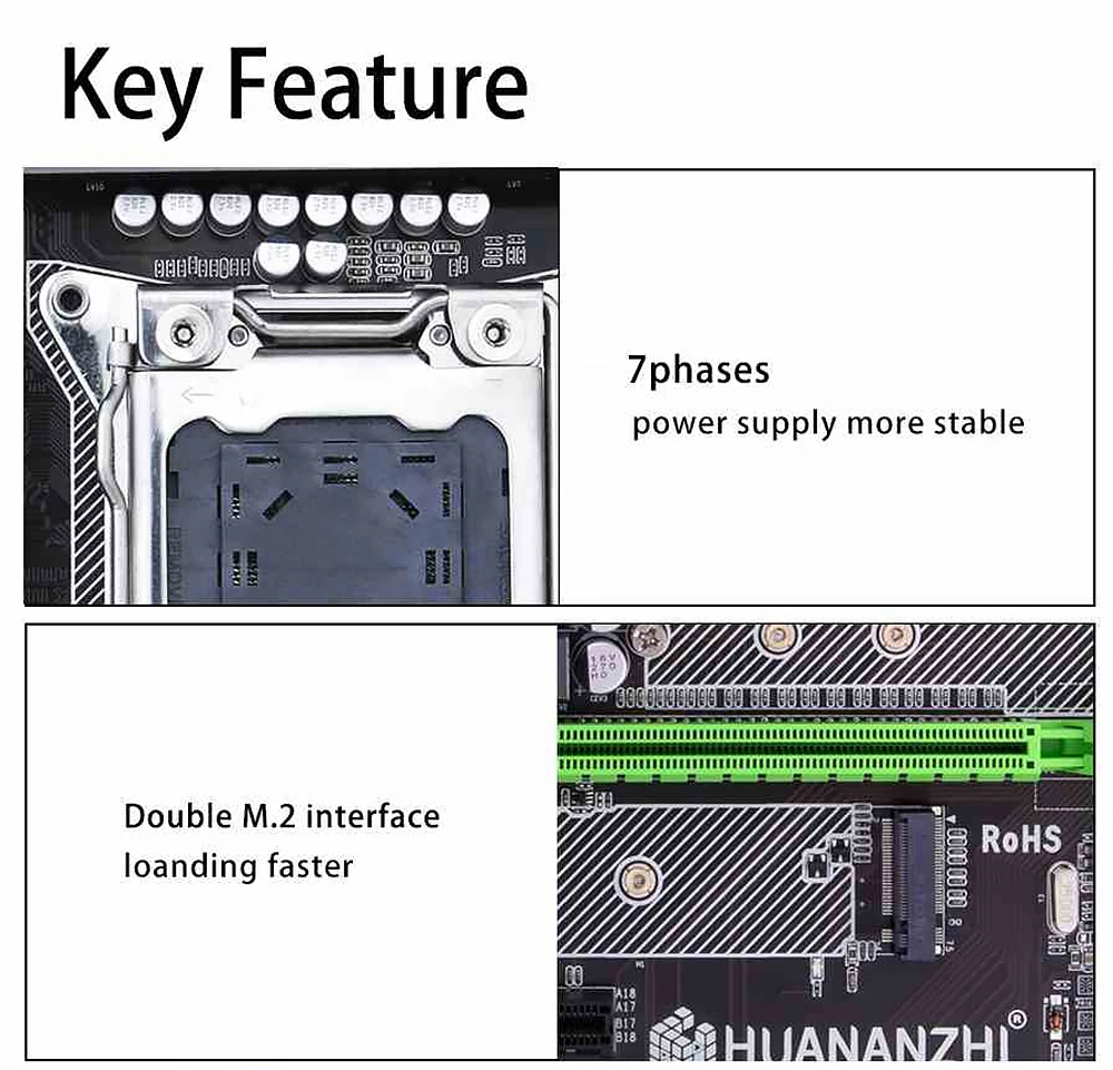 Huanan Zhi X79 Экстрим V2.49 PB материнская плата для Intel LGA 2011 DDR3 1333/1600/1866 МГц 64 Гб M.2 NVME блок питания ATX LGA2011 материнская плата
