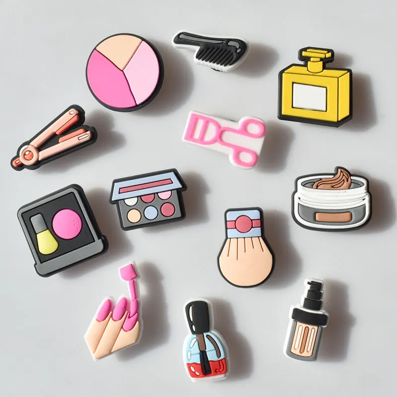 

Girl Cosmetic Decoration Shoe Charms PVC Croc Charms Decoration for Bracelets Wristbands Adult Kids jibz Shoes Accesories