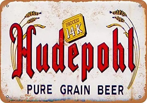 

New 20x30 cm Hudepohl Beer Vintage Look Metal Signes Wall Decor