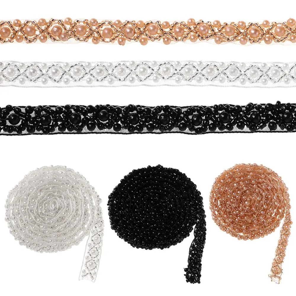 

Belt Lace Ribbon DIY Crafts Wedding Dress Accessories Beaded Lace Collar Lace Trim Lace Applique Clothes Decoration