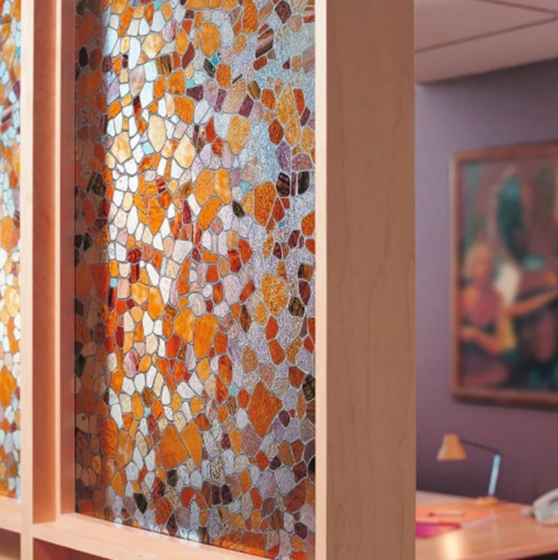 Красочные самоклеющиеся оконные наклейки для ванной комнаты целлофановая