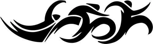 

For Tribal Art Triathlon Home Decor Car Truck Window Decal Sticker