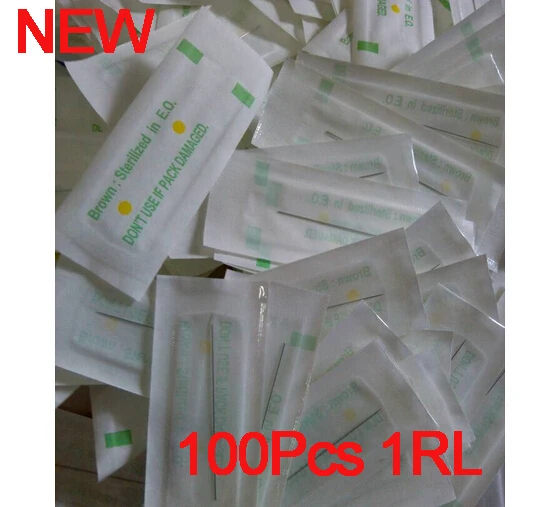 100 шт. 1RL 0 4*50 мм одинарные тату иглы для косметики татуировки макияжа бровей