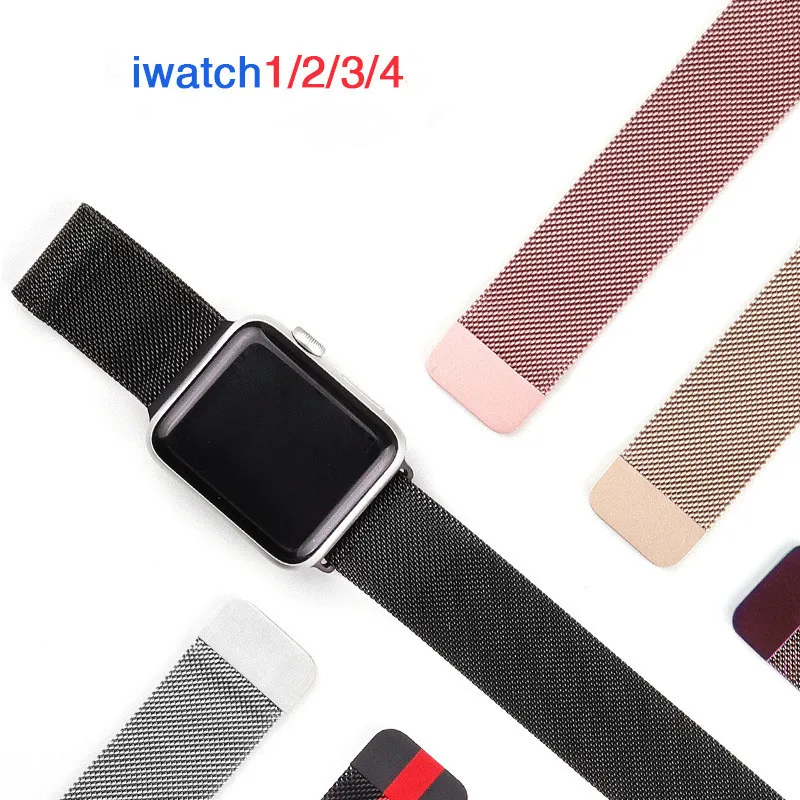 Миланская петля ремешок для Apple Watch iWatch 3 ремешок 44 мм 42 мм браслет из нержавеющей стали ремешок для Apple watch 4 40 мм 38 мм