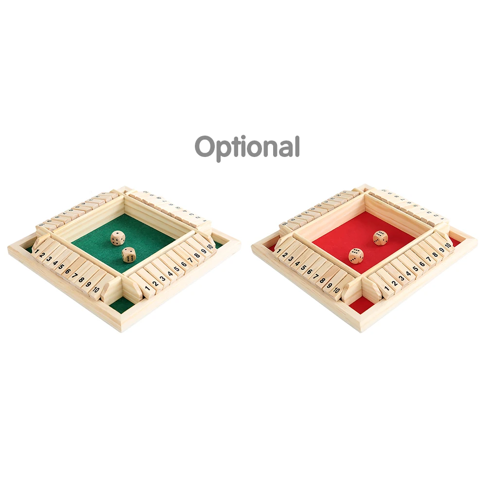 Игра в кости Shut The Box 2-4 игрока классическая деревянная настольная игра для детей и
