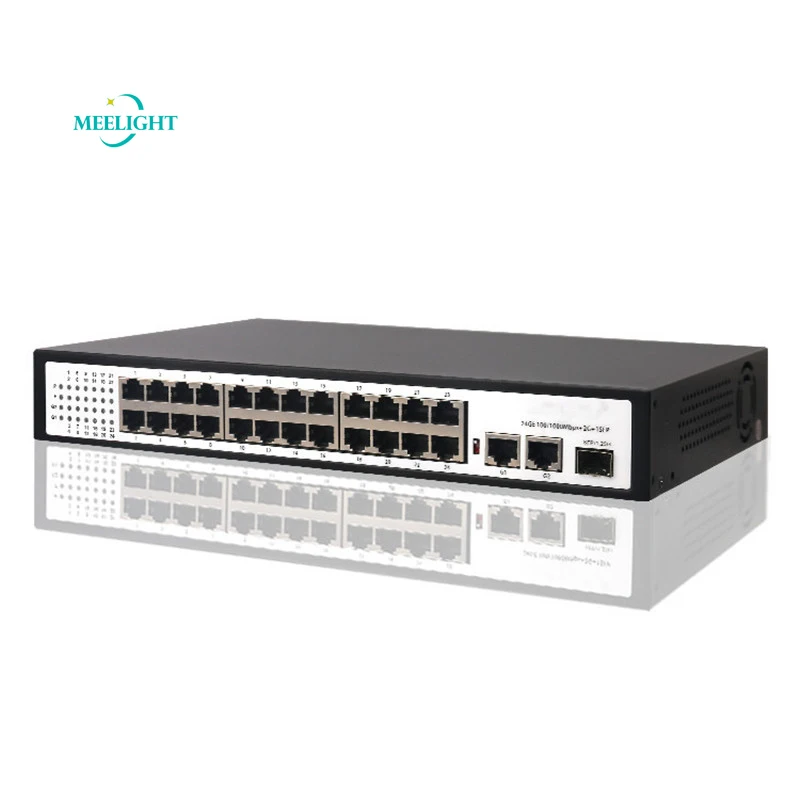 24 порт полный гигабитный коммутатор питания через Ethernet gigabit POE электрические