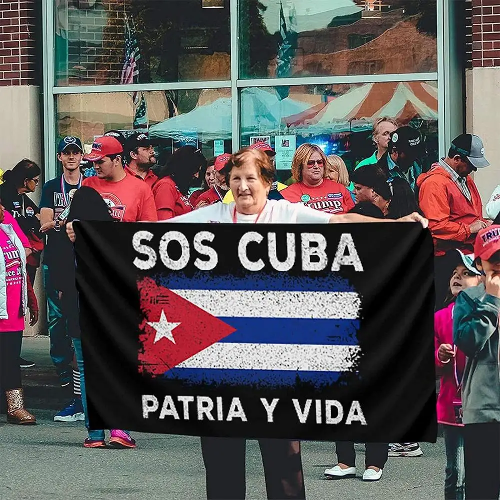 90x150cm флаг Кубы SOS для украшения сада с устойчивостью к выцветанию и 2 латунными люверсами.