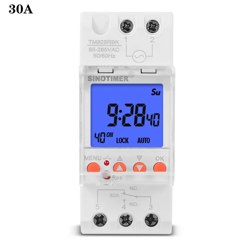 

Heavy Duty Backlight Large LCD Display Digital Bell Timer Controller With Settable Ring Length 85-265V For School