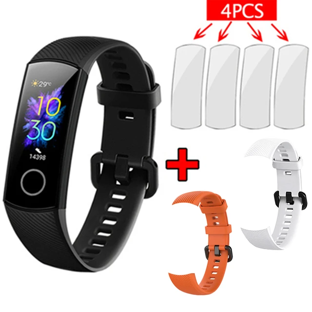 add orange white Смарт-браслет huawei Honor band 5 AMOLED huawei smartwatch с кислородом крови пульсометр ftness трекер сна спортивные часы - Цвет: add orange white