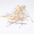 Штифты из нержавеющей стали для изготовления аксессуаров для серег сделай сам, шпильки с круглой головкой под золото, 16, 20, 25, 30, 40, 50 мм, комплектующие для украшений, 100 шт.лот