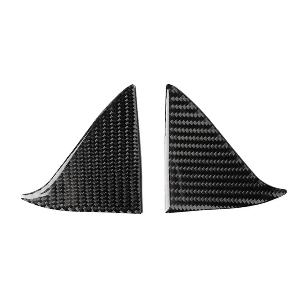

80% HOT SALES！！！2Pcs Carbon Fiber Front Door Window Stickers Decoration Cover for Mazda 3 Axela