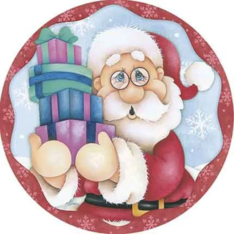 

5D «сделай сам», квадратная круглая алмазная живопись, вышивка Санта-Клаусом, вышивка крестиком стразы, рождественские украшения для дома