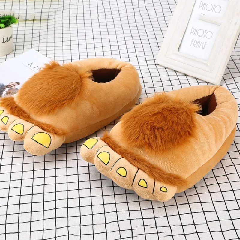 Men's Slippers for Home Winter Women Slippers Warm Indoor Thick Sole Shoes Bigfoot Plush Velvet Indoor Shoes House Man Slippers