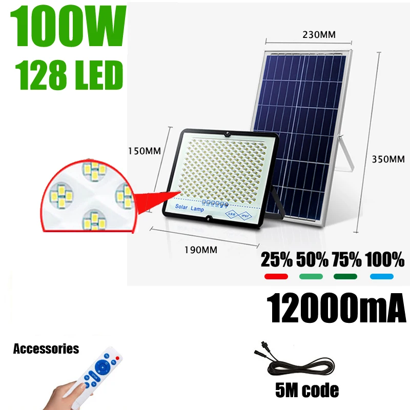 

Solar Led Light Panel 5meter Cable Garden Outdoor Lamp Graden Street Night Light Solar Outdoor Lamp Solar Flood Lamp
