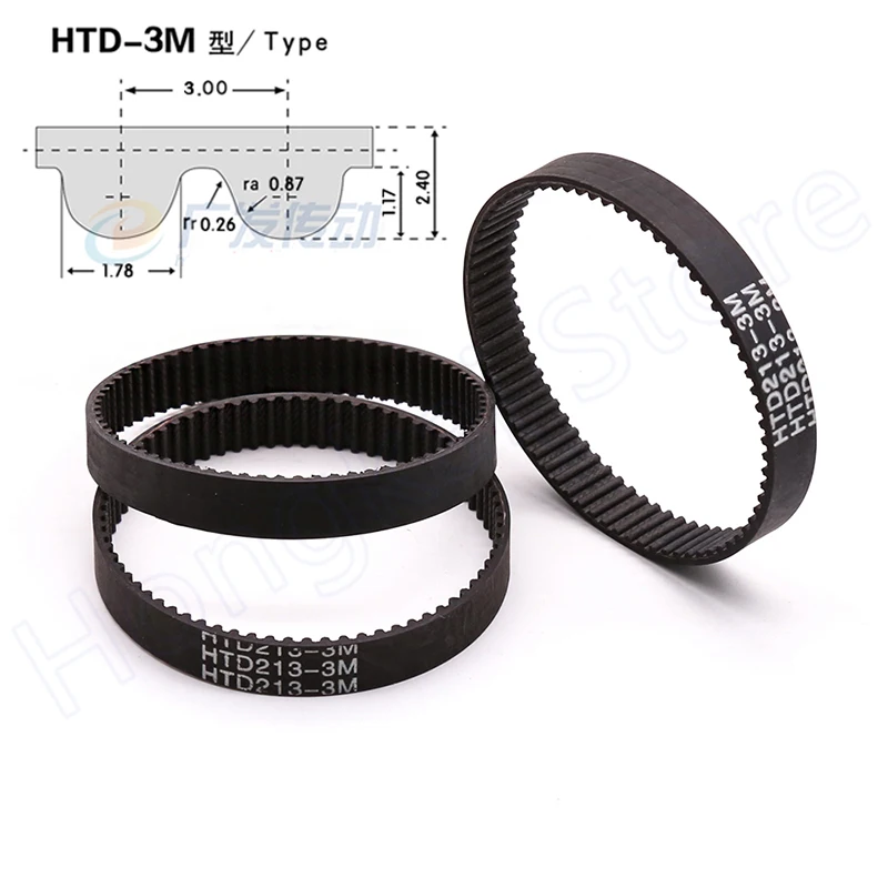 

Pitch 3mm Rubber Timing Belt Width 15mm Perimeter 204 207 210 213 216 219 222 225 228 231 240 252 276 312 345 375 531mm HTD 3M