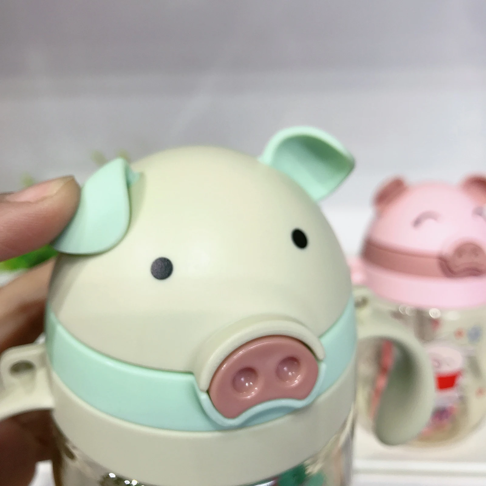 Детская свинка Sippy чашка детская ручка задняя веревка 2 в 1 градуированная для