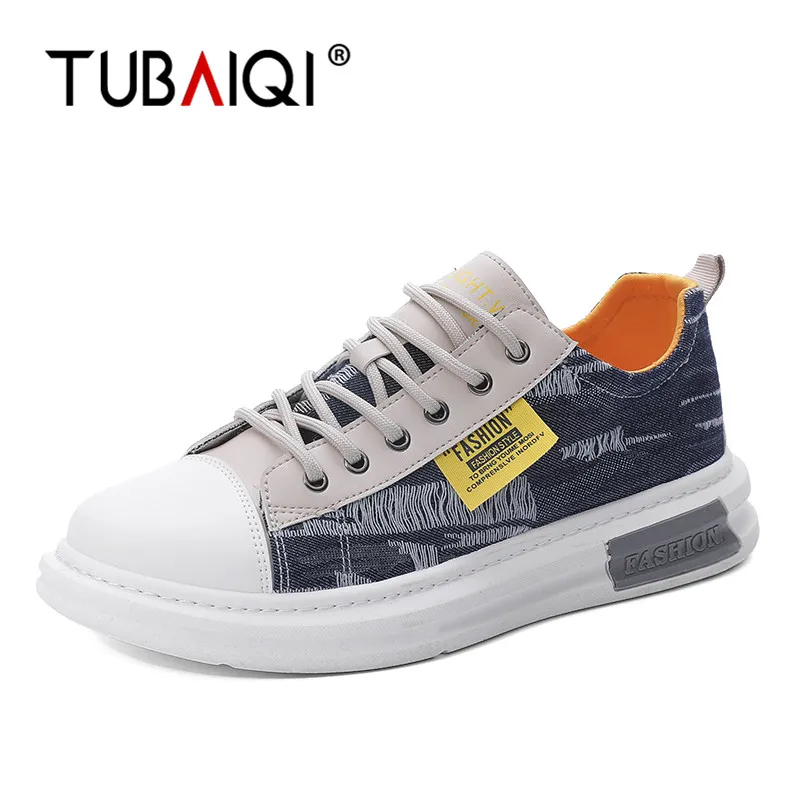 Кеды мужские из денима вулканизированной подошва дышащие повседневная