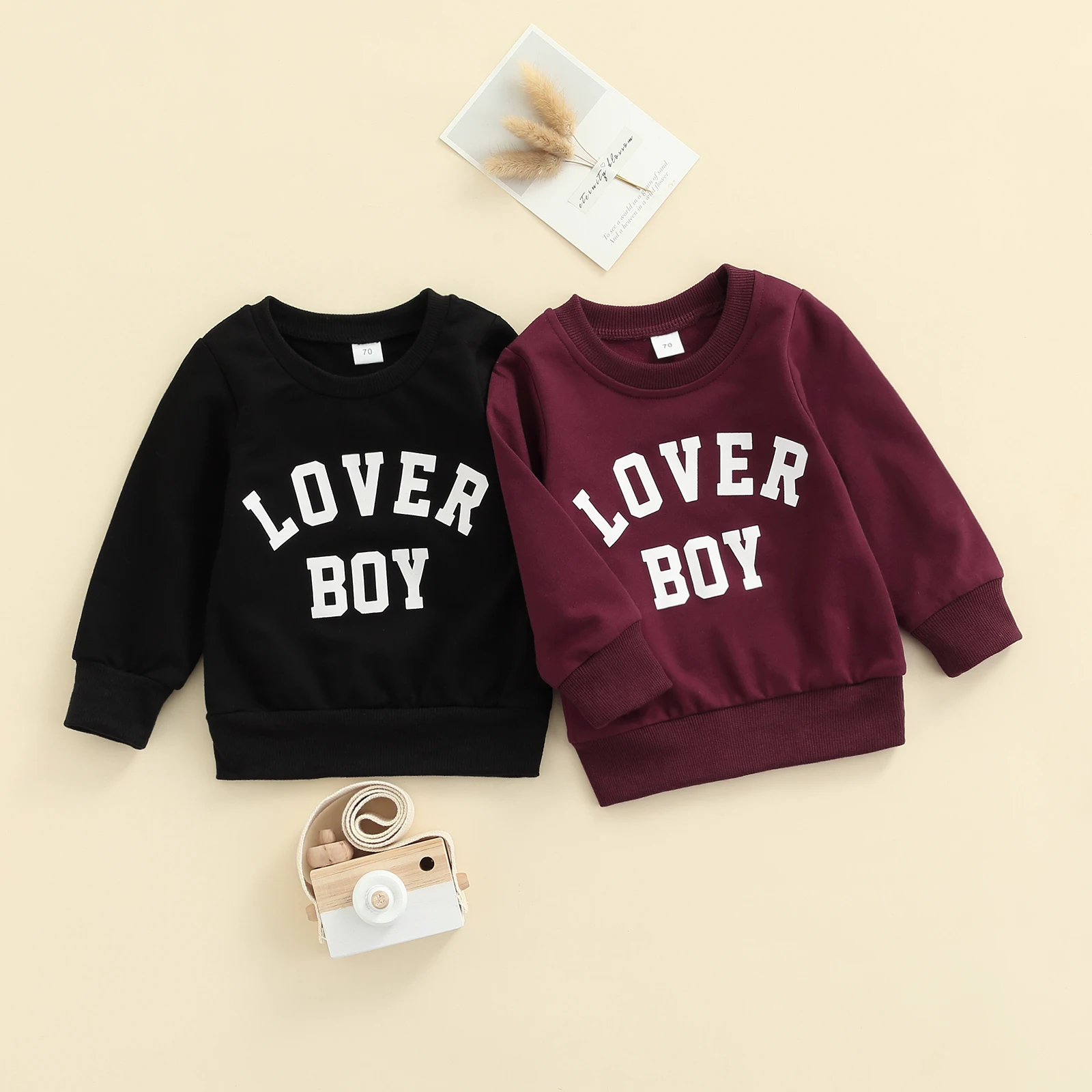

Emmababy Autumn Little Boys Casual Sweatershirt Toddlers Leisure Style Letter Printing Long Sleeve Round Collar Tops Kids 0-3Y