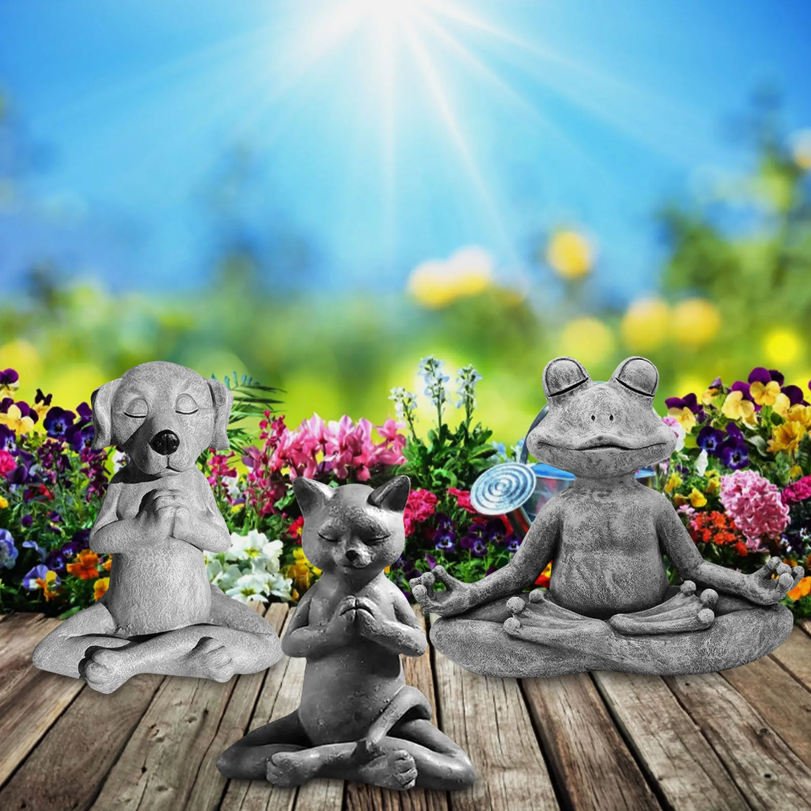 

Cute Statue Cat Dog Unique Design Widely Used Great Decoration Cute Animals Bear Dog Cat Owl Stuffed Doll Toys Gifts Original