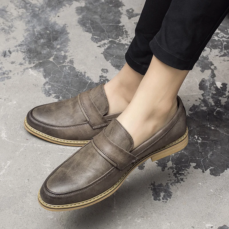 CPI/Мужские модельные Лоферы ручной работы в итальянском стиле Туфли оксфорды из