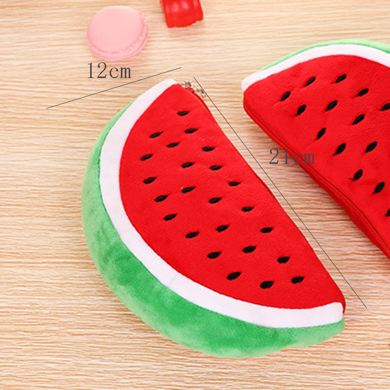 

Korea Stationery Kawaii Plush Pencil Case Quality School Supplies School Pencilcases Cute Pencil Box Pencilcase Watermelon Bag