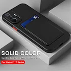 Мягкий чехол из ТПУ с отделением для карт для Xiaomi 11 T Pro, чехол для Xiomi Xaomi Mi 11 T T11 Mi11T 11TPro, защитный чехол для телефона с камерой
