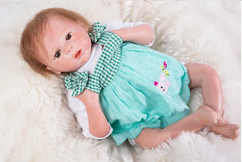 

18" Toddler Reborn Baby Doll Girl Boy Lifelike Soft Silicone Vinyl Handmade New Toys for Children Toys for Girls Baby Doll