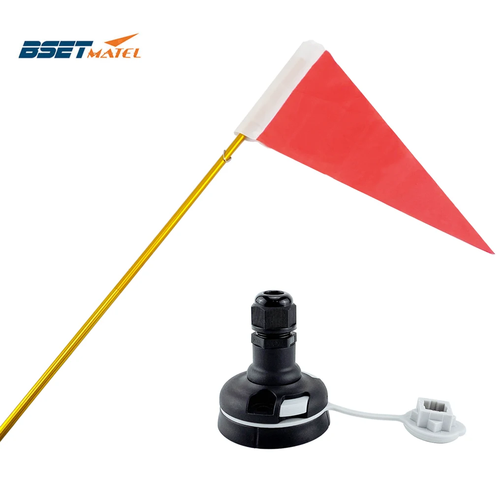 

BSET MATEL 1.2m Safety Boat Flag Base Kit With Mount Base Fishing Canoe Kayak DIY Inflatable Dinghy Rowing Marine Accessories