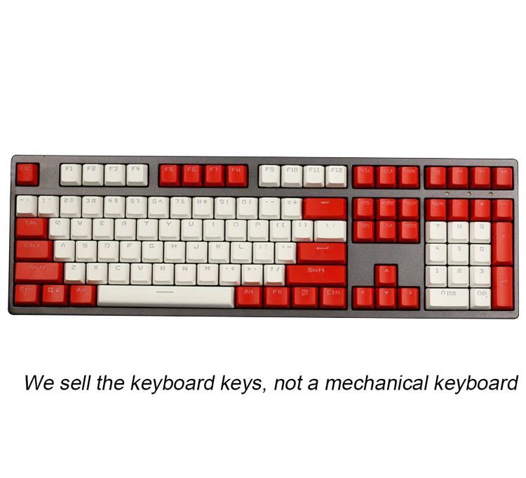 Red white Розовый Фиолетовый Синий механическая клавиатура Ключ Крышка 104/87 keycap ABS Прозрачный ключ крышка для игр механическая клавиатура MX брелки - Цвет: Red white