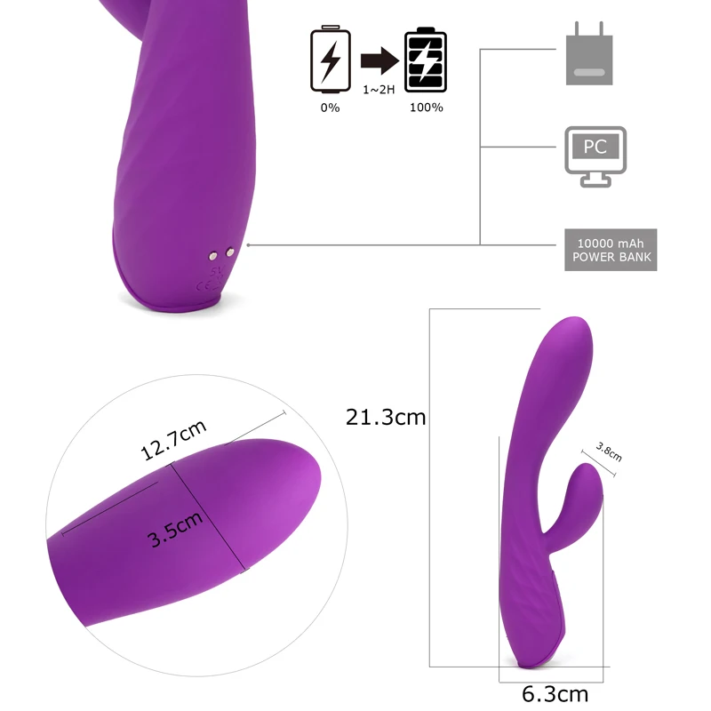 9 скоростной Вибратор Кролик массажер для пениса Силиконовый водонепроницаемый