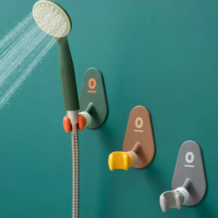 Punch-free universal shower bracket bathroom suction cup adjustment nozzle head fixed seat accessories | Дом и сад