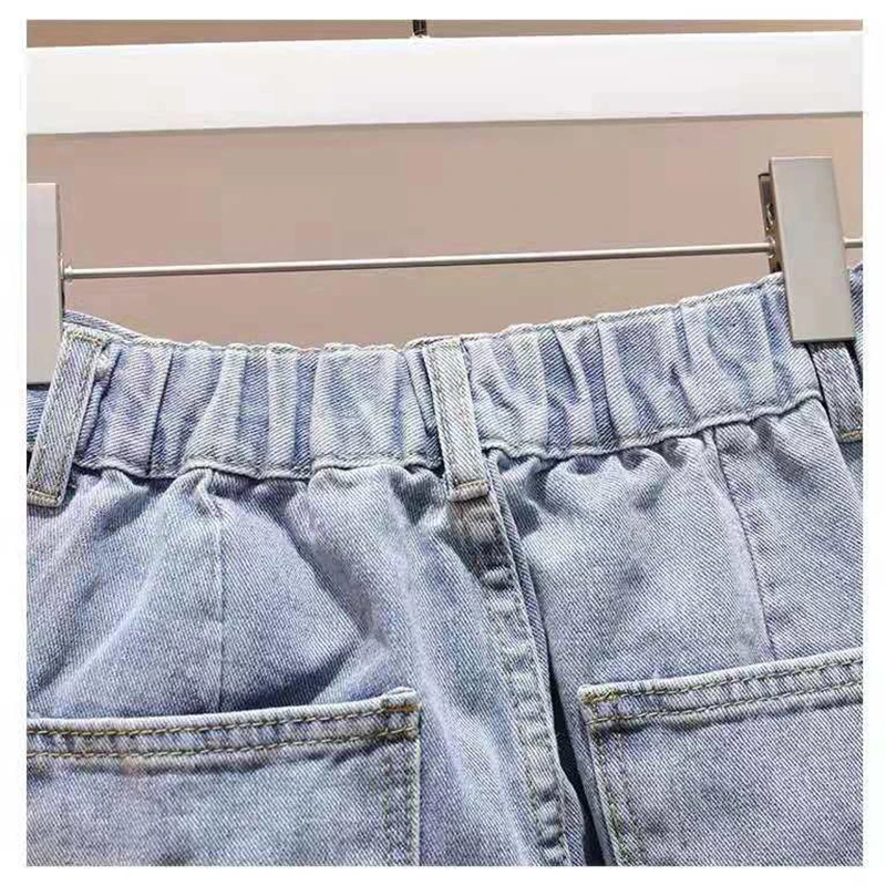 

waist toe Harem pants large jeans S-5XL Spring 2021 new jeans, net red Torre jeans, ladies loose nine elastic