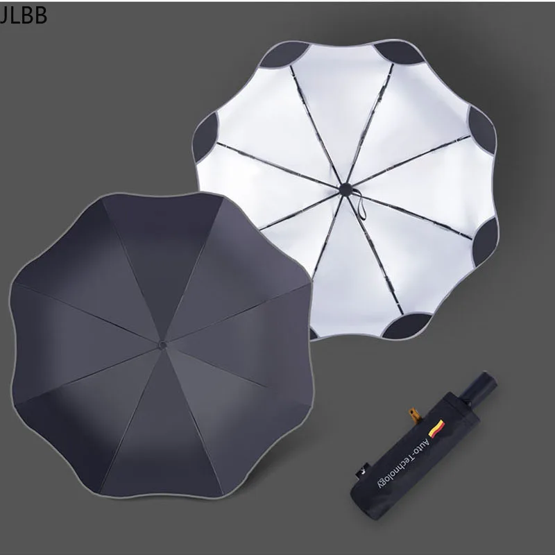 Miglior Ombrello Da Lavoro Completamente Automatico Anti-UV 3 Pieghevole Maschio Femmina Ombrellone Ombrellone Pioggia Donna Ombrello Antivento Di Lusso Per Uomo