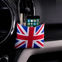 car air conditioning outlet storage bag uinversal leather case organizer catch catcher cylinder for mobile phone coin cigarette