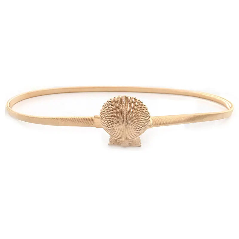 Ремень с металлической пряжкой для платьев женский эластичный тонкий ремень под