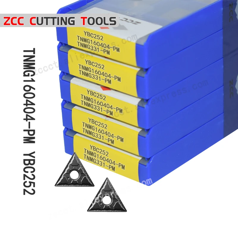 

Бесплатная доставка 50 шт ZCC токарный инструмент TNMG160404-PM YBC252 TNMG 160404 PM Карбид режущий токарный инструмент вставка TNMG331 для стали