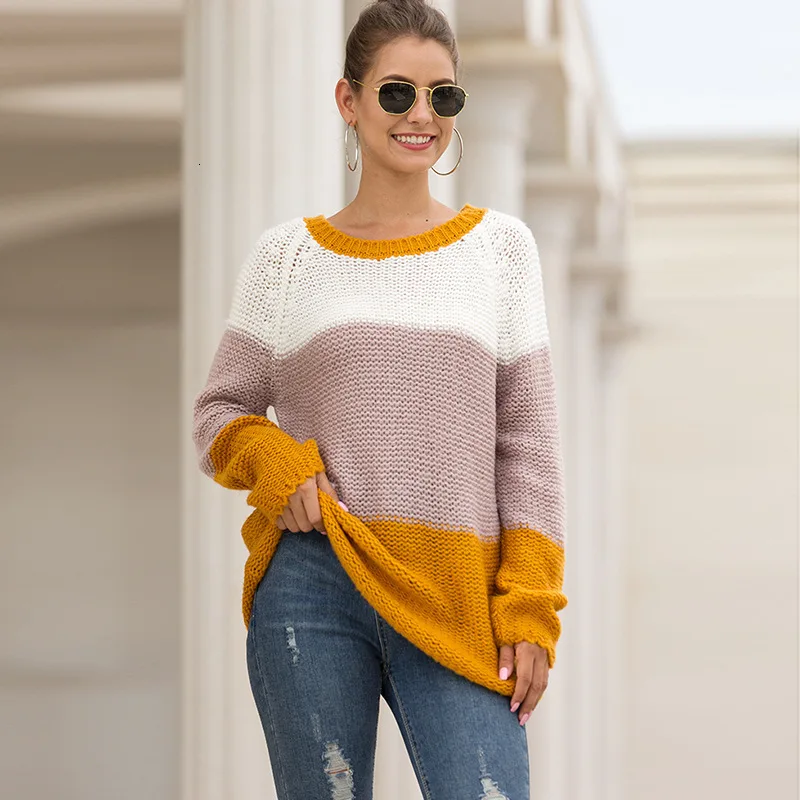 

AIUJXK Women Pullover 2019 Fashion Autumn Winter Loose Knitted Sweater Thick Warm Clothes For Female Jumper New Casual Sweaters