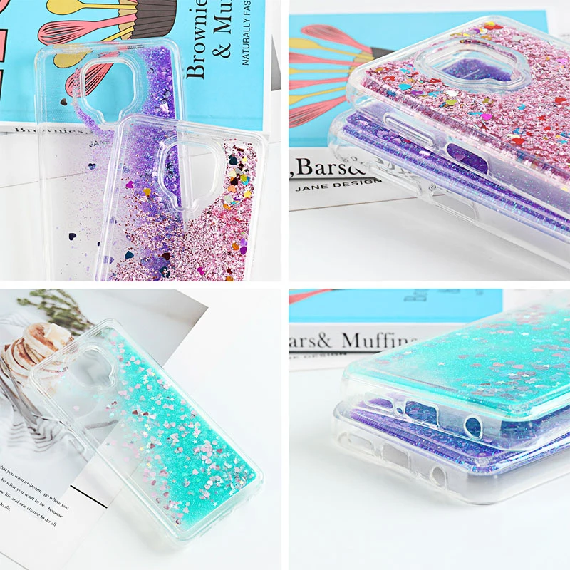

For Xiaomi Redmi Note 9 Pro Case Liquid Quicksand Glitter Case Redmi Note8 Pro 8T 9s Funda Redmi9C NFC 9A Note9 Pro Soft Cover