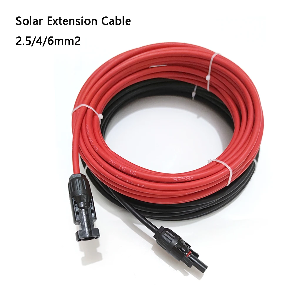 Удлинитель панели солнечной 6 мм2 4 2 5 10AWG 12awg 14AWG медный кабель TUV для подключения