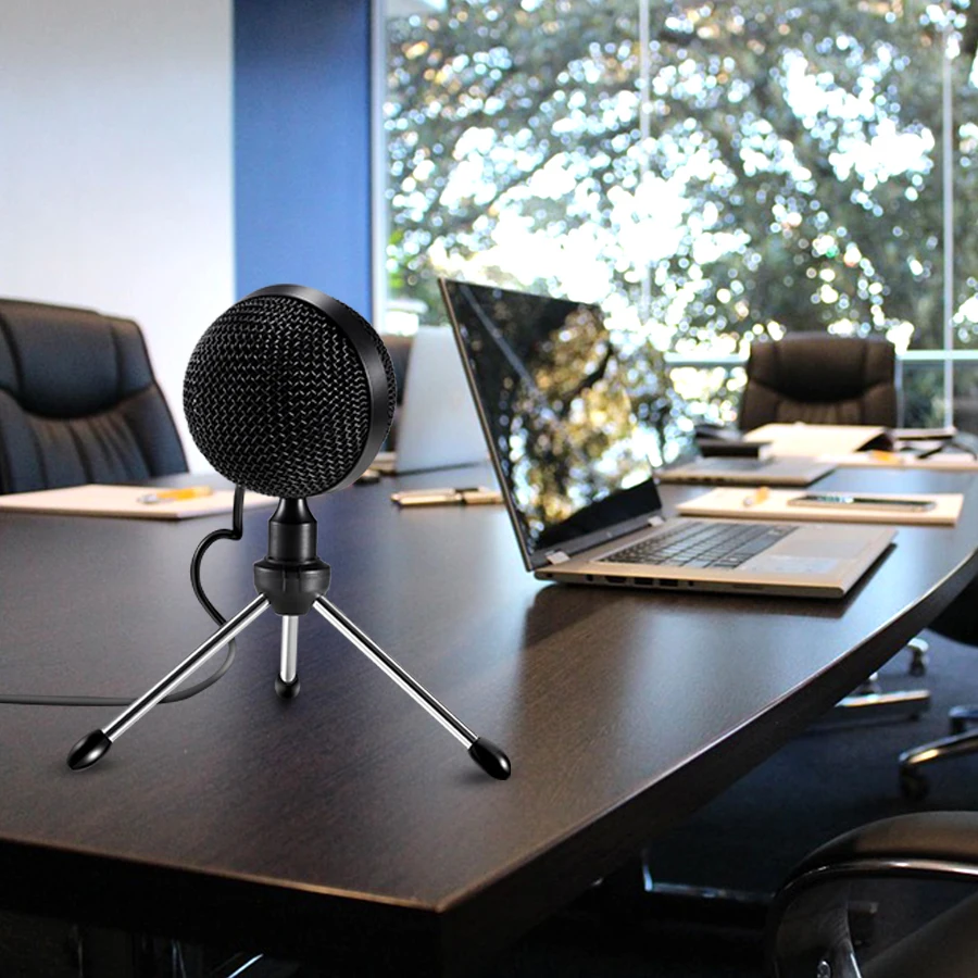 Сферический USB микрофон MAMEN настольный с 2 м диапазоном звукоснимателя