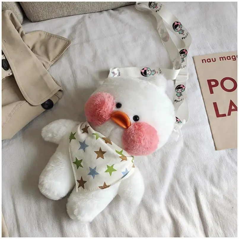 

Cute Cartoon Duck Plush Shoulder Bag Kawaii Toys Stuffed Crossbody Bag Plush Purse Messengers Bag for Girls Child Plush Toy Gift