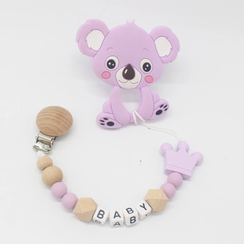 Персонализированная силиконовая цепочка для соски ручной работы безопасное