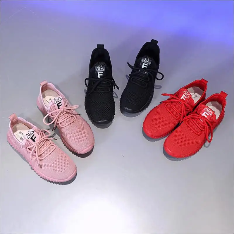 

Ladies Mesh Training Sports Jogging Shoes Through Soft Breathable Tennis Sports Outdoor Shoes Zapatillas Mujer