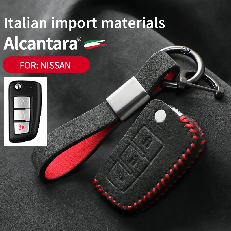 

for Nissan Xinqijun Sunshine Teana and Da Qashqai Sylphy imported high-end Alcantara fringed fur key cover